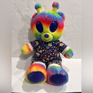 Build a Bear RAINBOW BEAR-LIEN ALIEN stuffed in pajamas